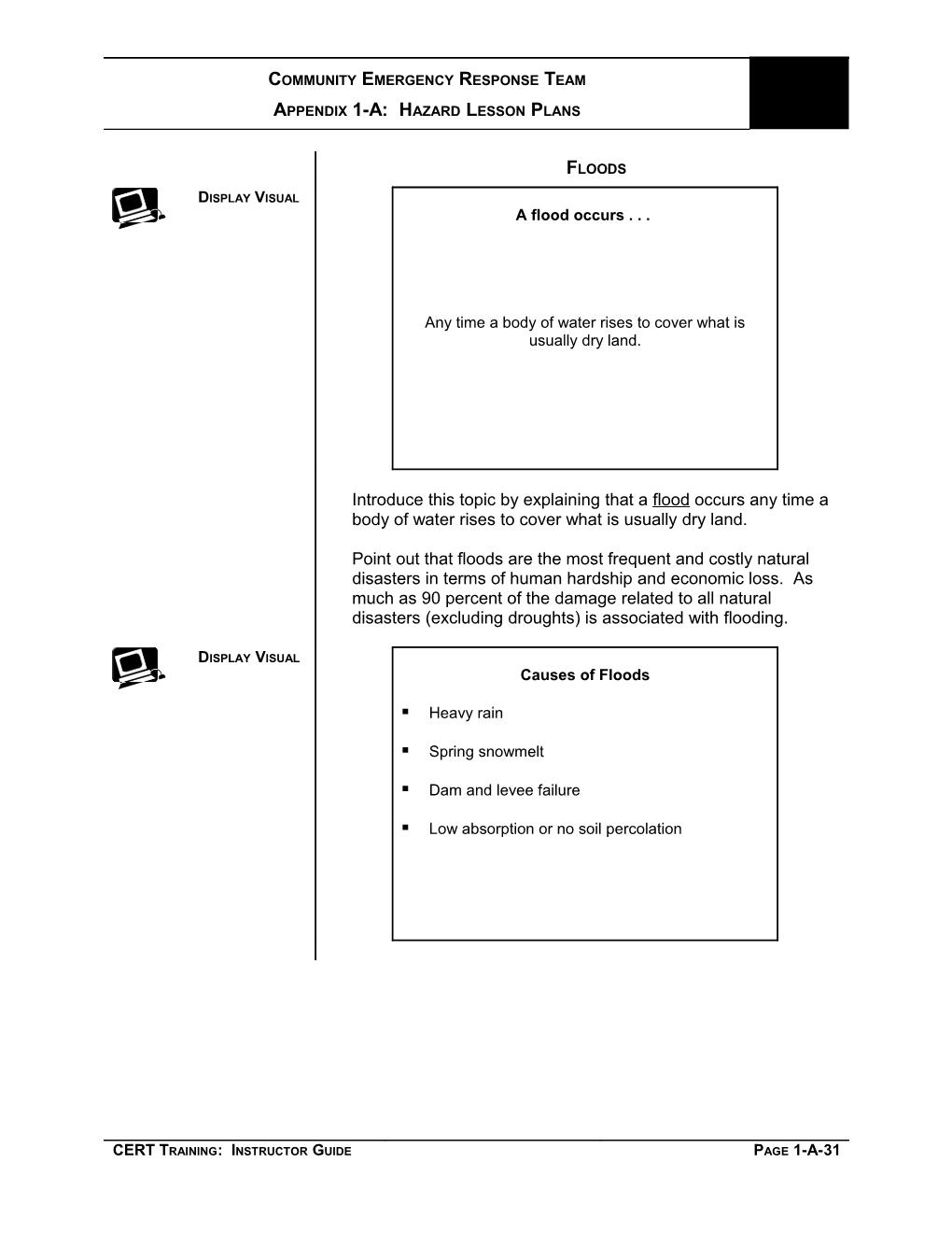 Community Emergency Response Team Appendix 1-A: Hazard Lesson Plans s1