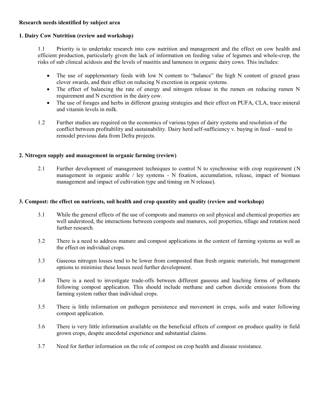 PACA Res (OFO 347) Organic Farming Research Priorities