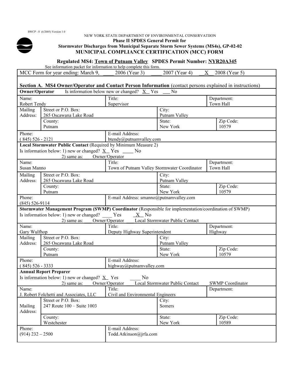 GP-02-02 Municipal Compliance Certification Form Page2