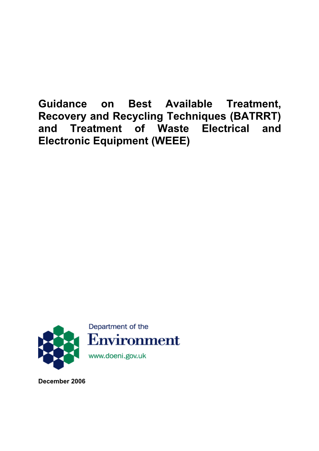 Guidance Documents for WEEE