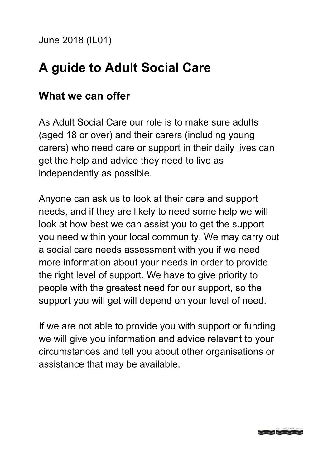 IL01 a Guide to Adult Social Care 201819 LP
