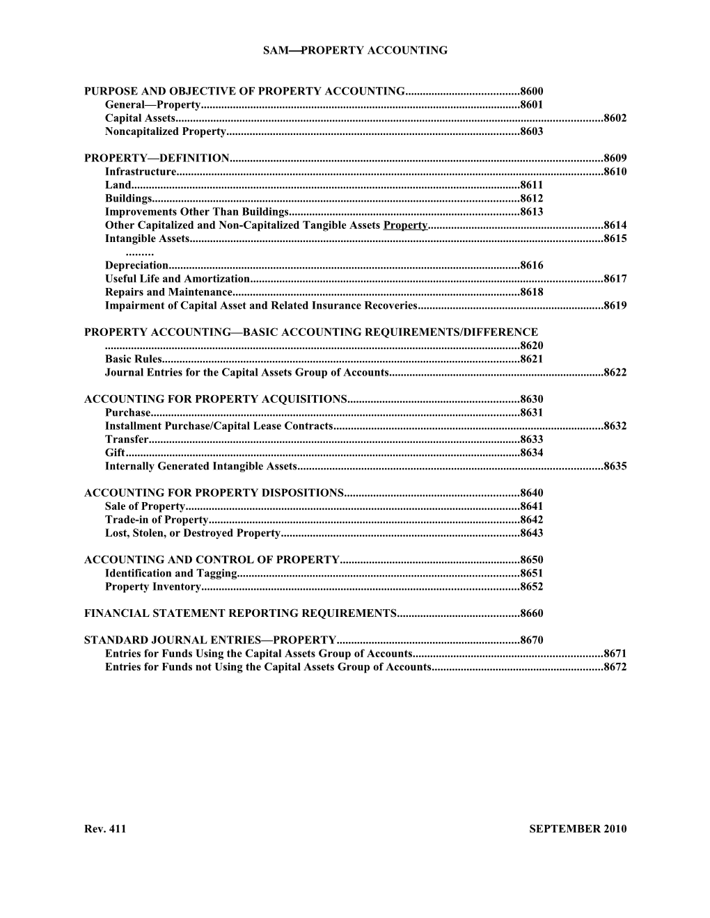 Purpose and Objective of Property Accounting 8600 s1