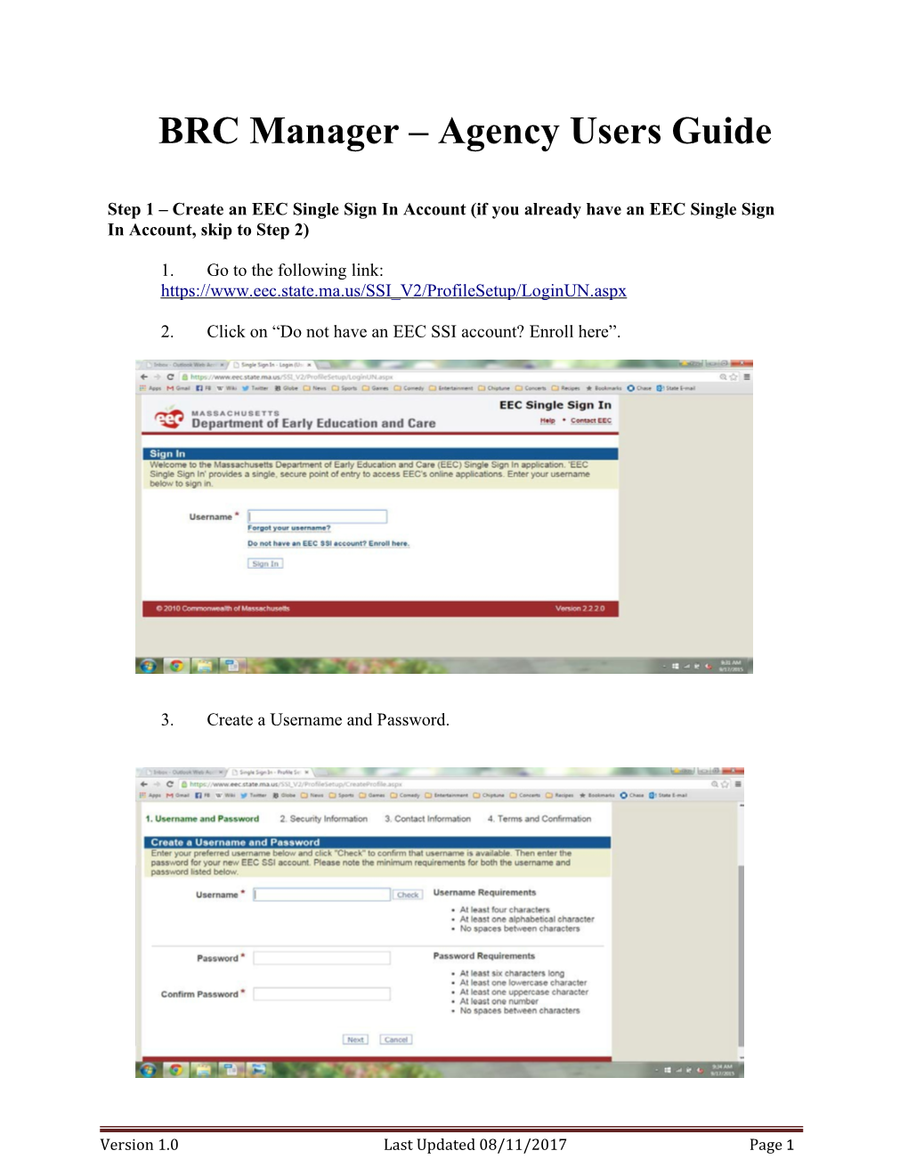 BRC Manager Agency Users Guide