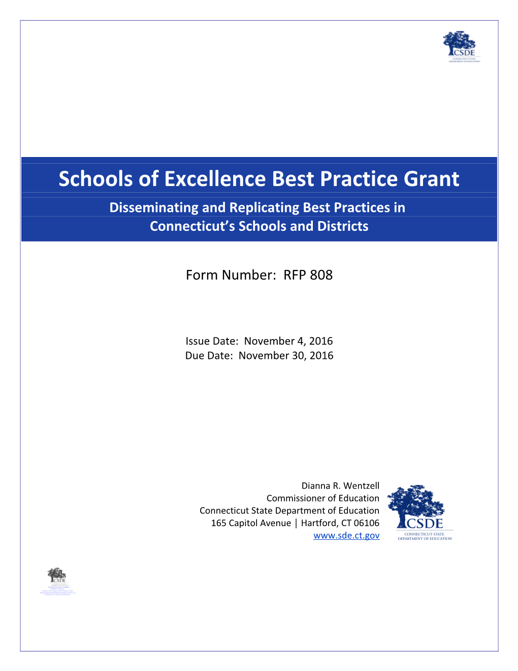 Schools of Excellence Best Practice Grant