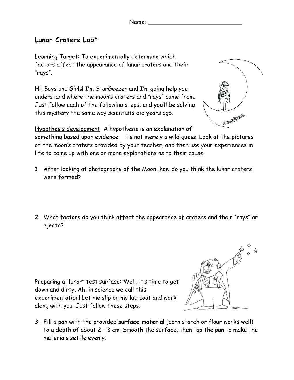 Flat Earth / Round Earth Activity