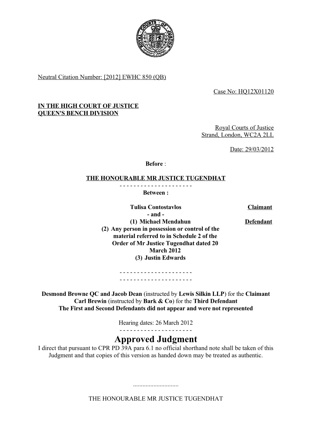 High Court Judgment Template s7