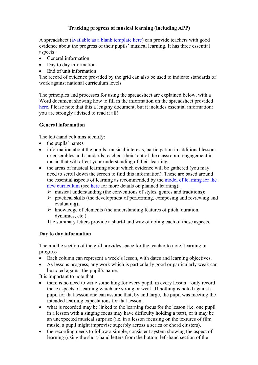 Recording the Assessment Grid at the Heart of the System