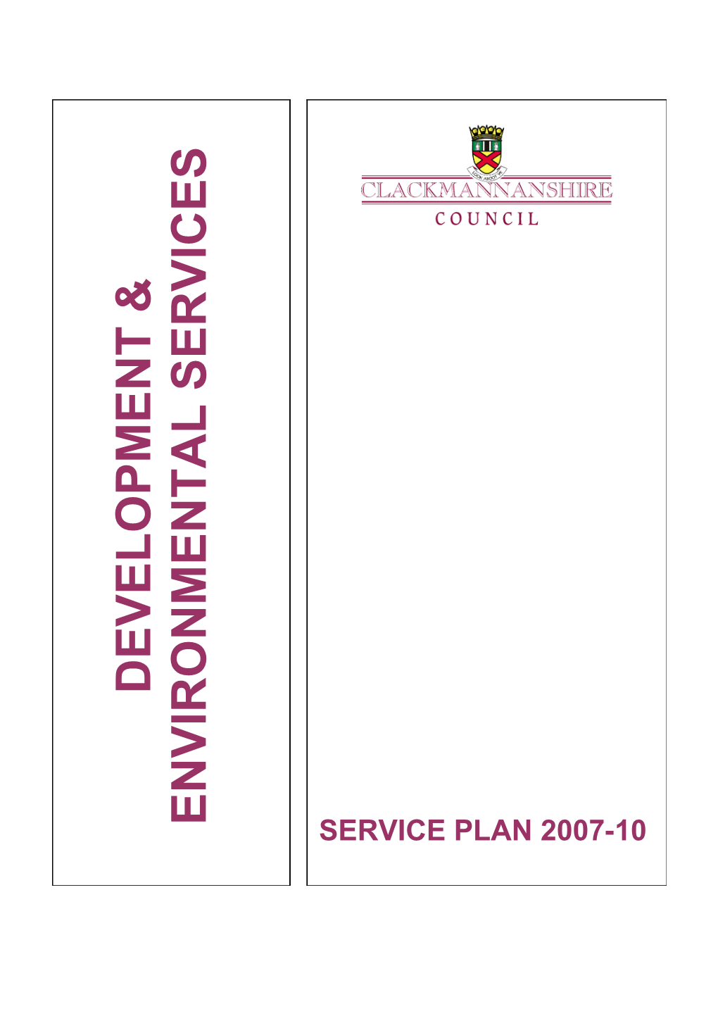 D&ES Service Plan 2007-10