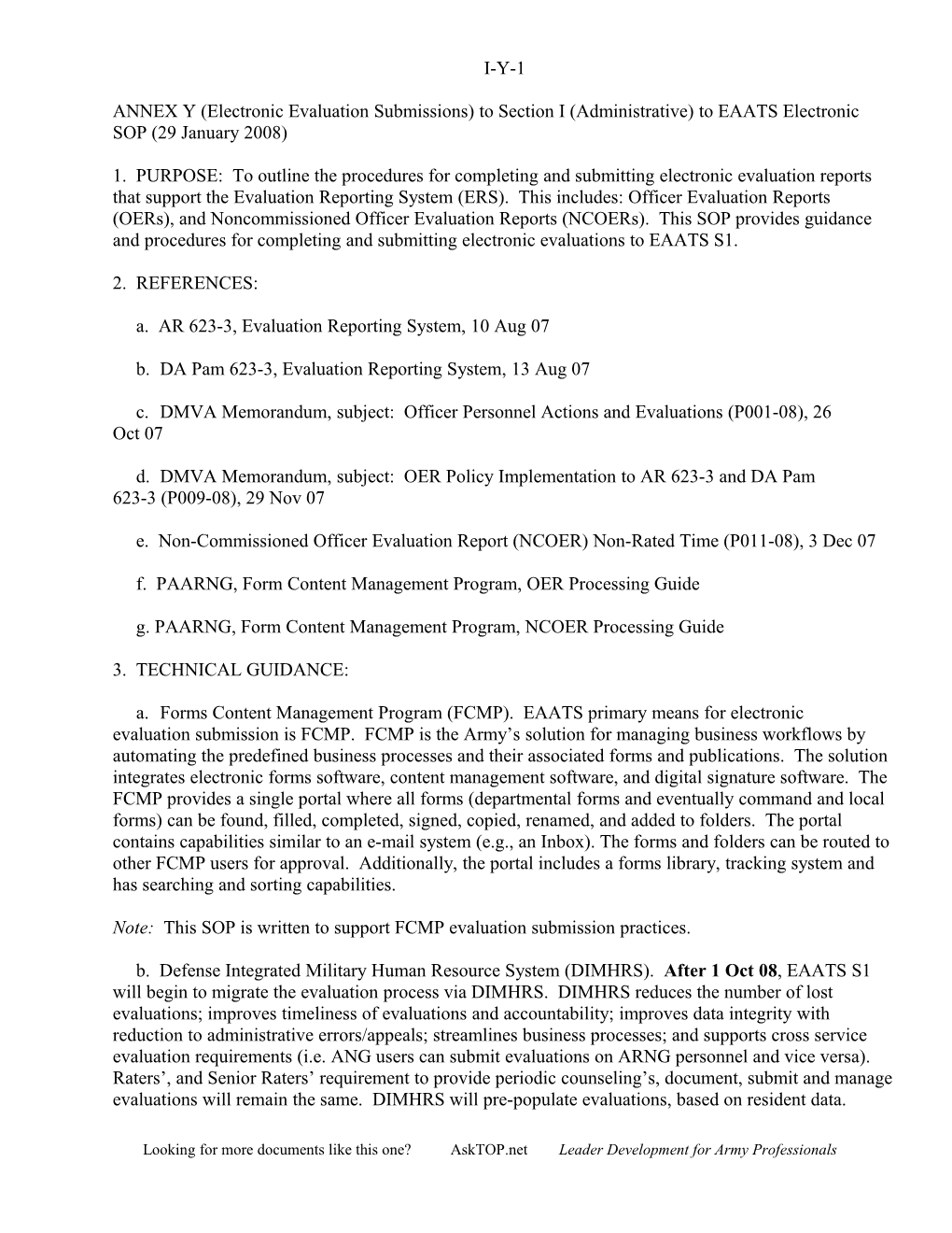 ANNEX Y (Electronic Evaluation Submissions) to Section I (Administrative) to EAATS Electronic