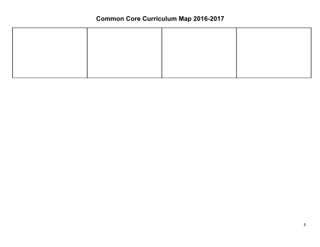 Common Core Curriculum Map 2016-2017