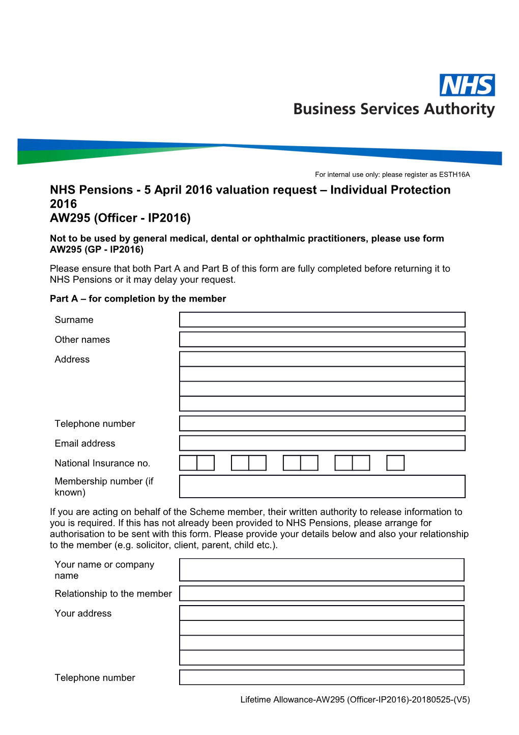 Not to Be Used by General Medical, Dental Or Ophthalmic Practitioners, Please Use Form