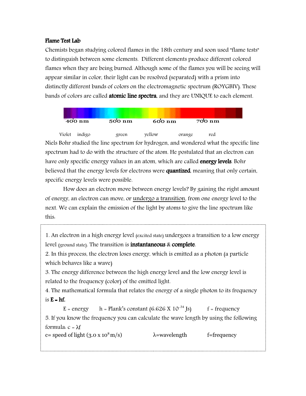 Flame Test Lab