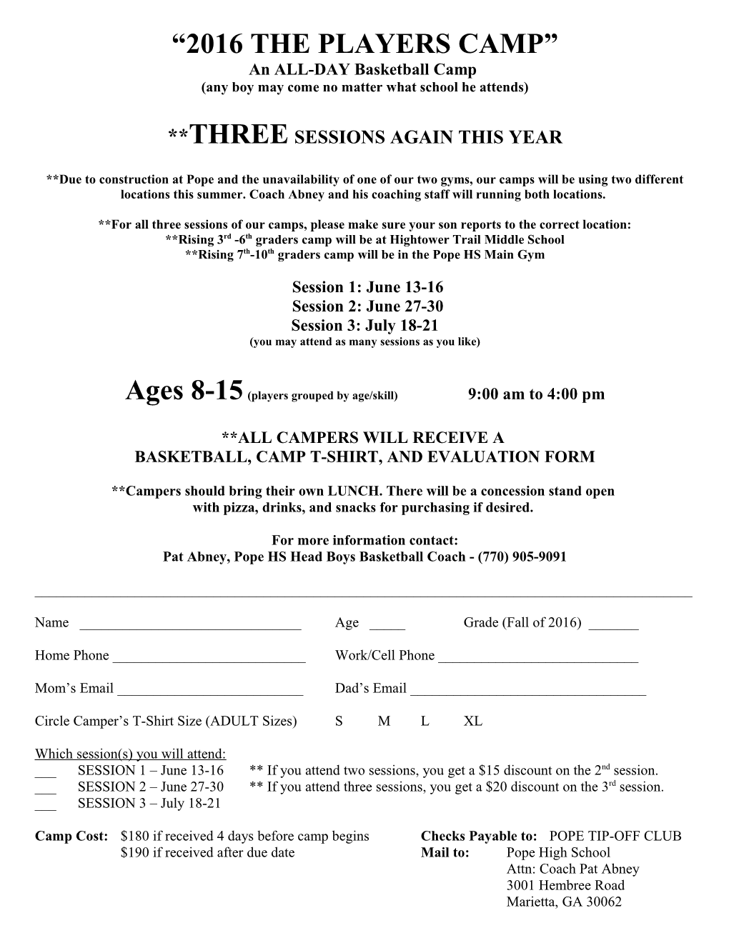 An ALL-DAY Basketball Camp
