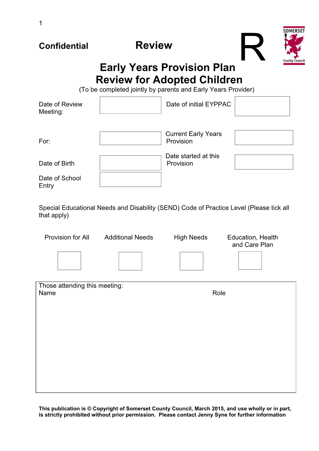 Adoptive Education Plan Review