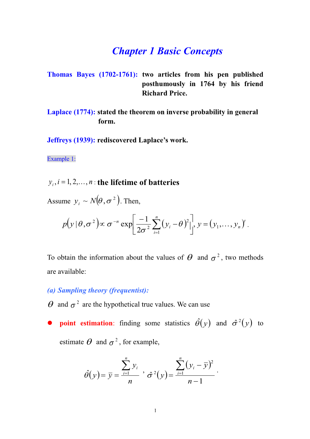 Chapter 1 Basic Concepts