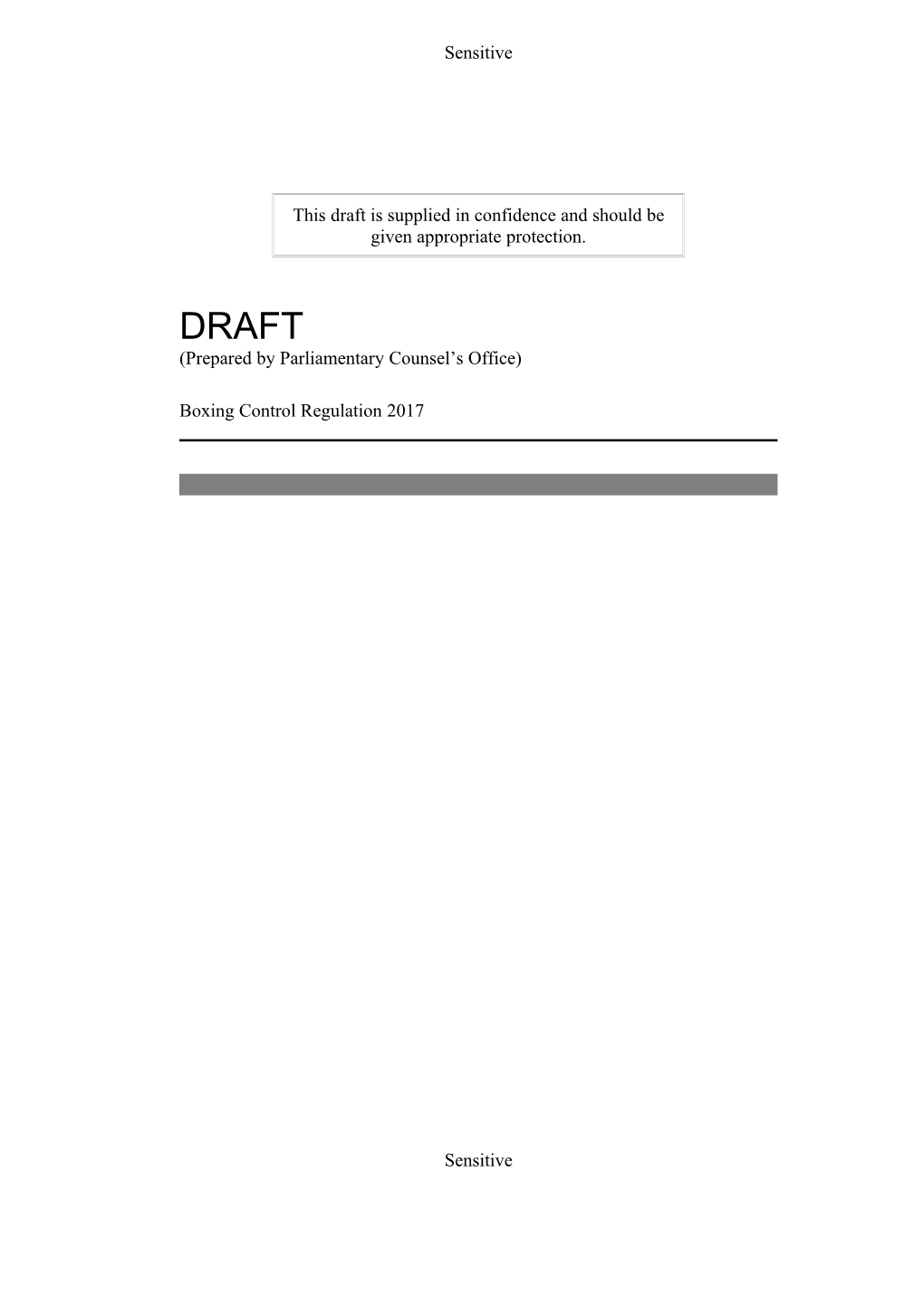 Boxing Control Regulation 2017