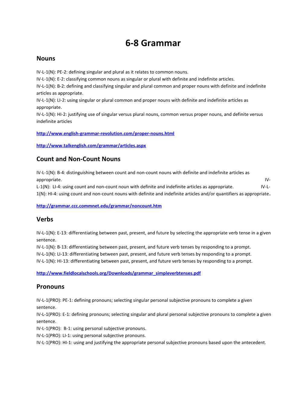 Count and Non-Count Nouns