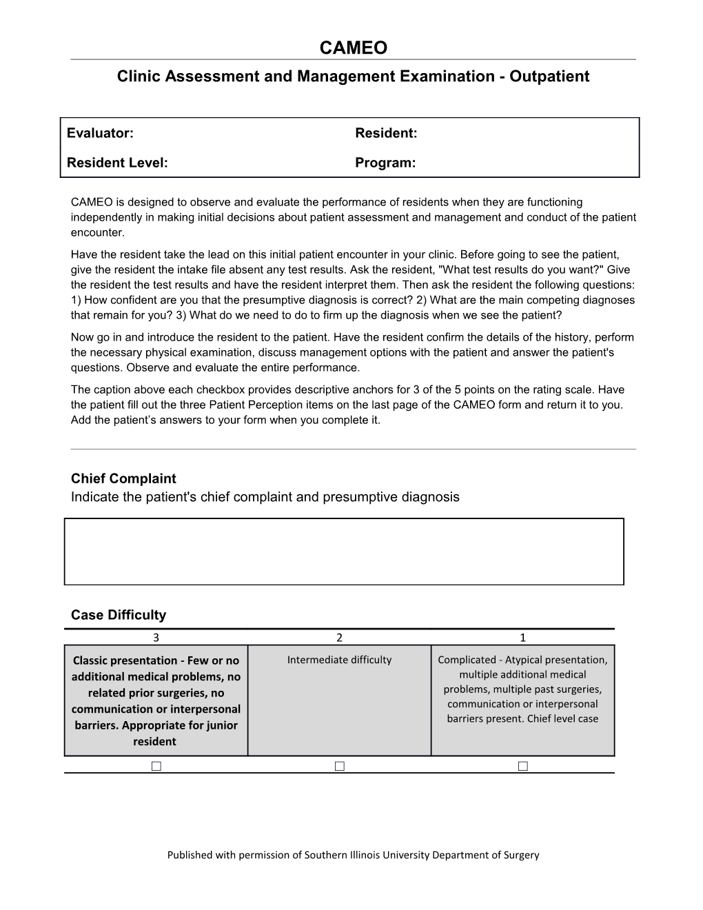 Proposed Template For Rating Forms