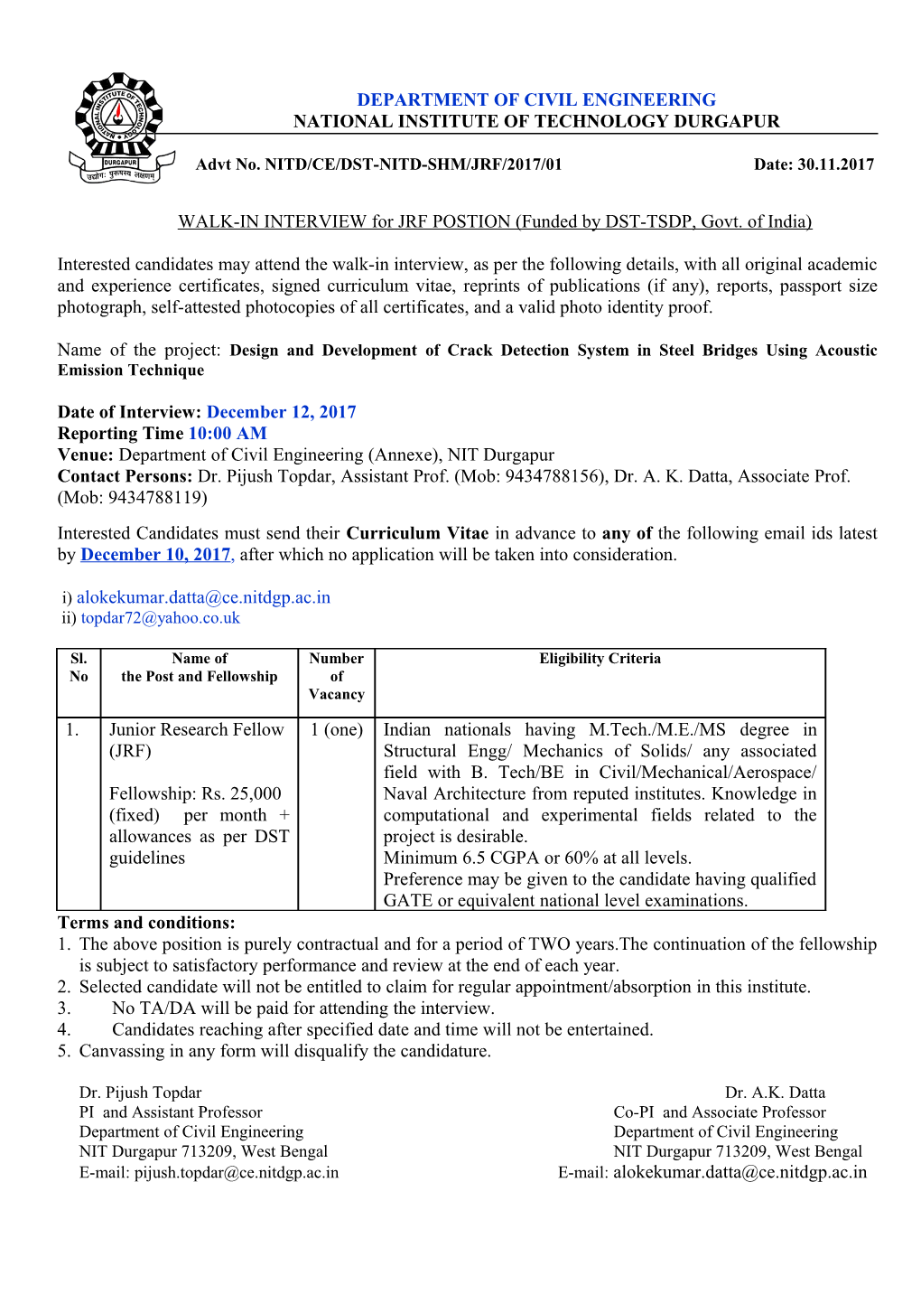 National Institute of Technology Durgapur