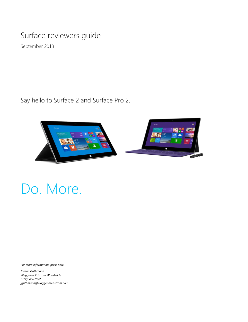 Surface Reviewers Guide