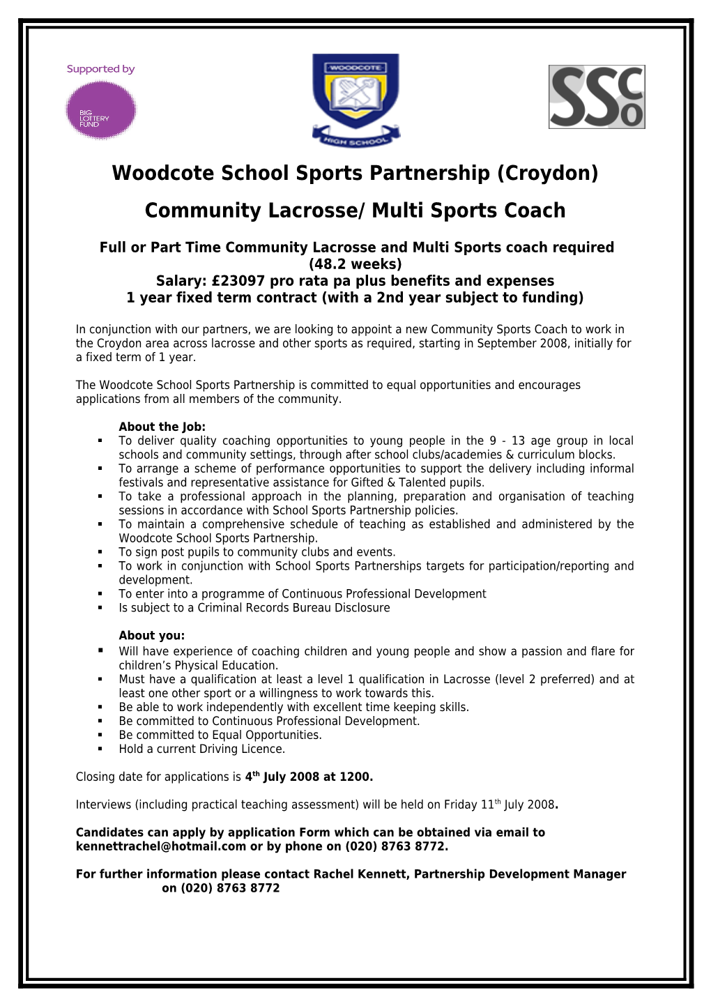 Woodcote School Sports Partnership (Croydon)