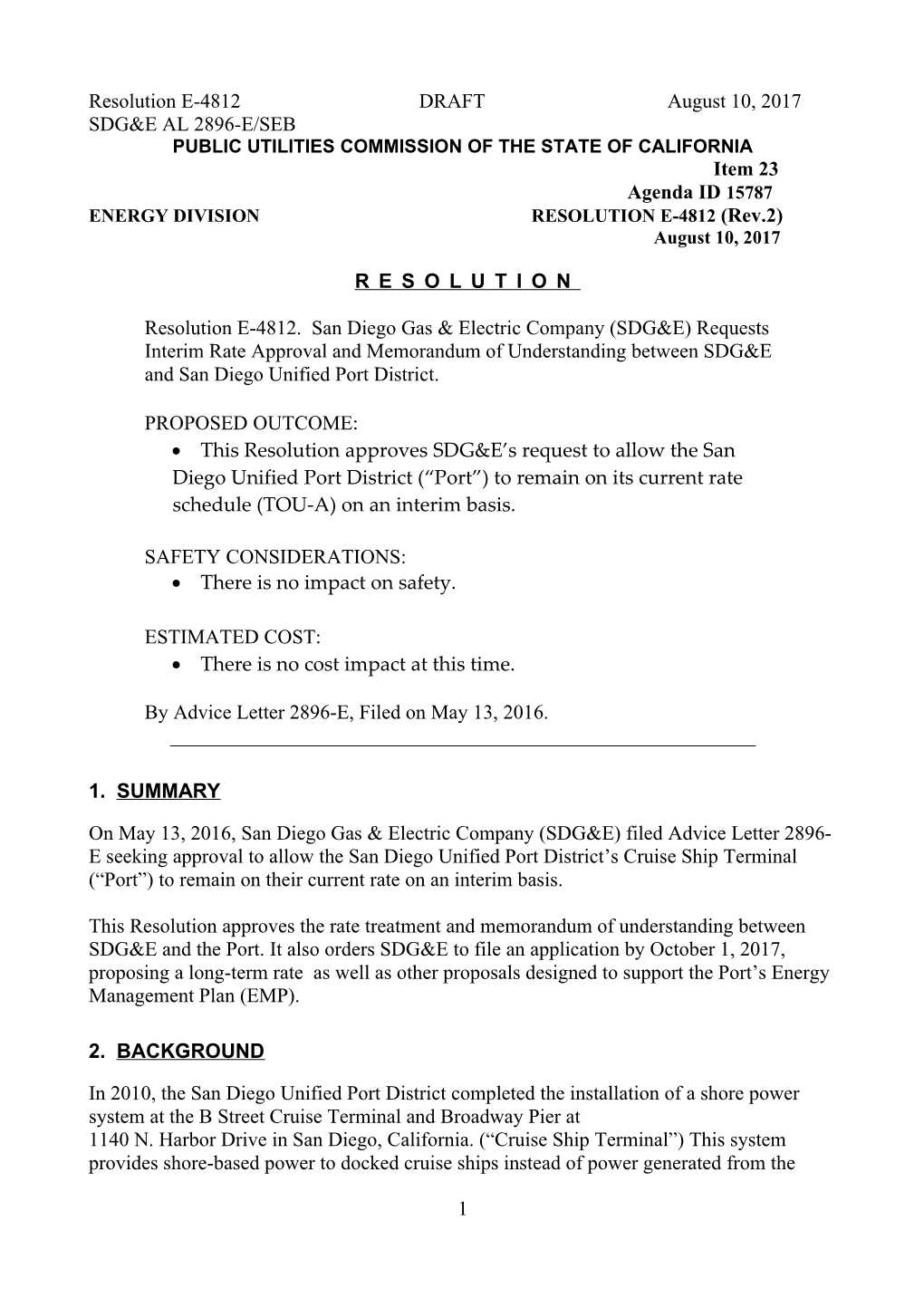 Public Utilities Commission of the State of California s98