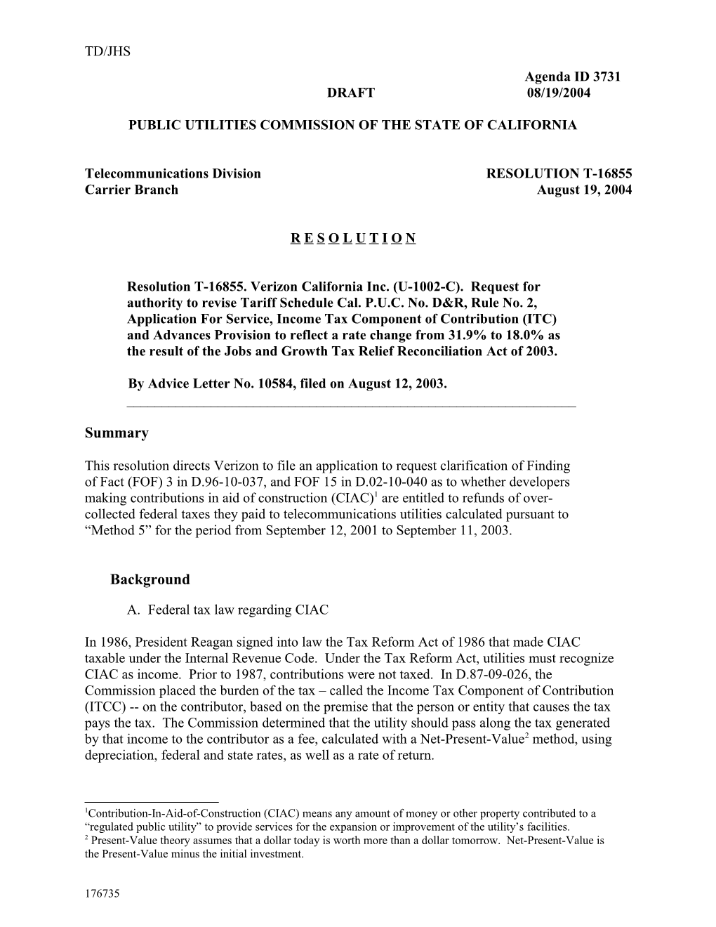 Public Utilities Commission of the State of California s107