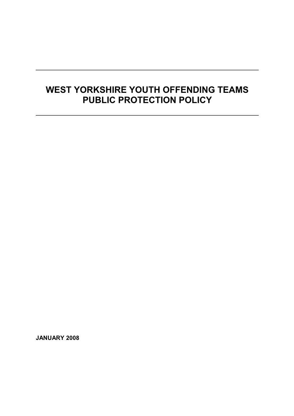 West Yorkshire Youth Offending Teams