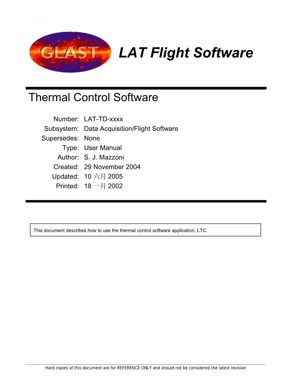 Thermal Control Software