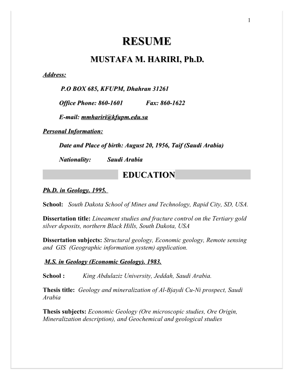 MUSTAFA M. HARIRI, Ph.D s2