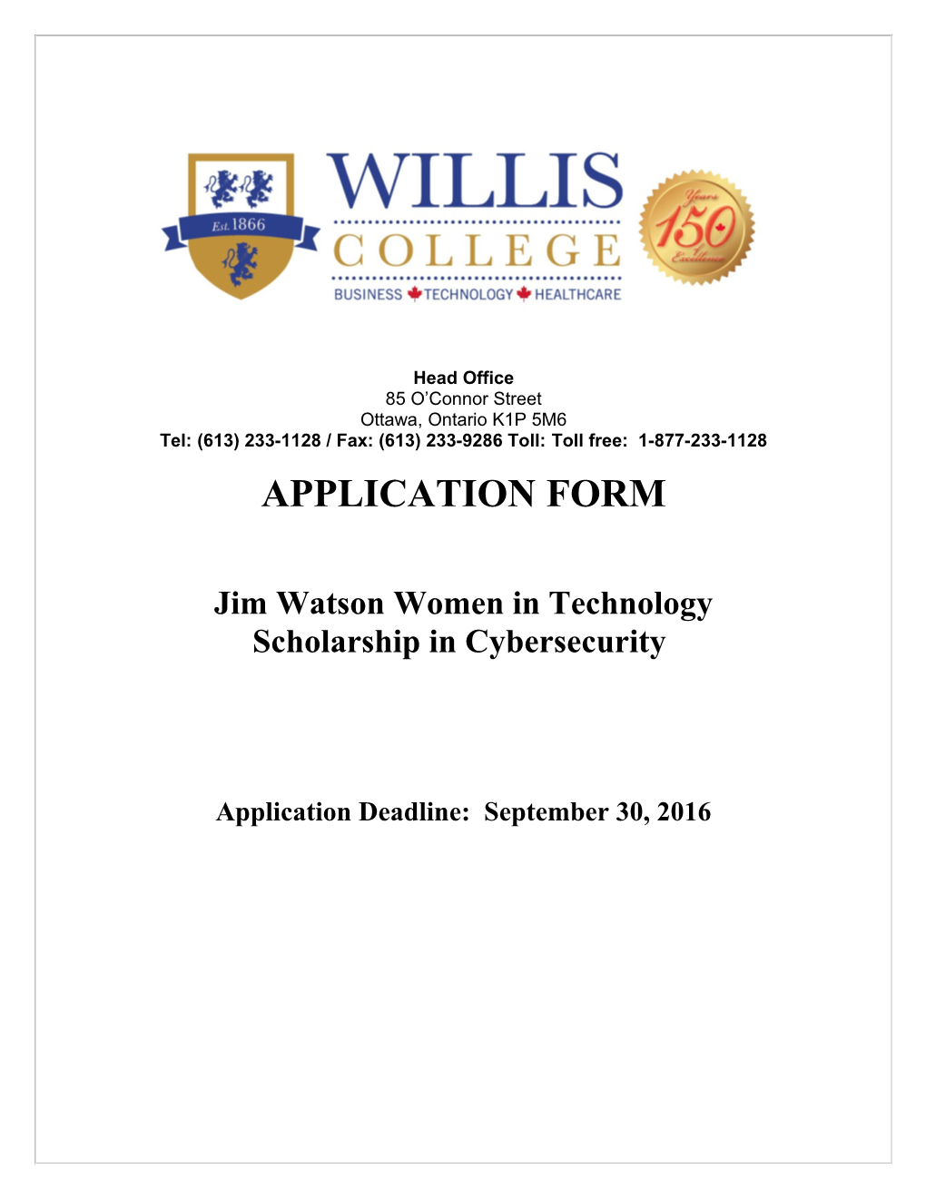 JTN Scholarship App Form