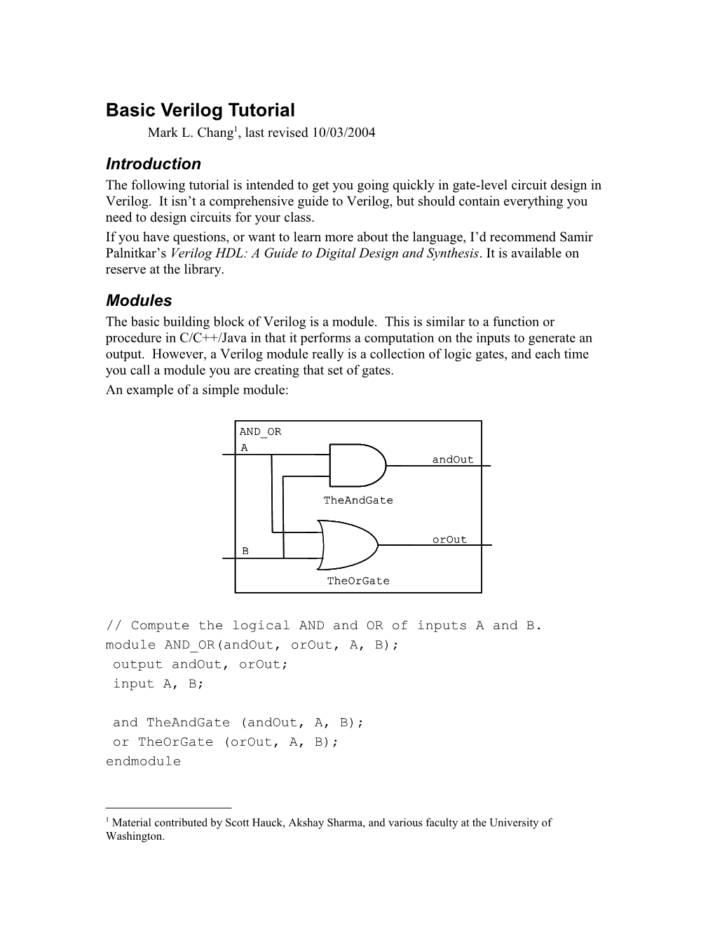 Basic Verilog Tutorial