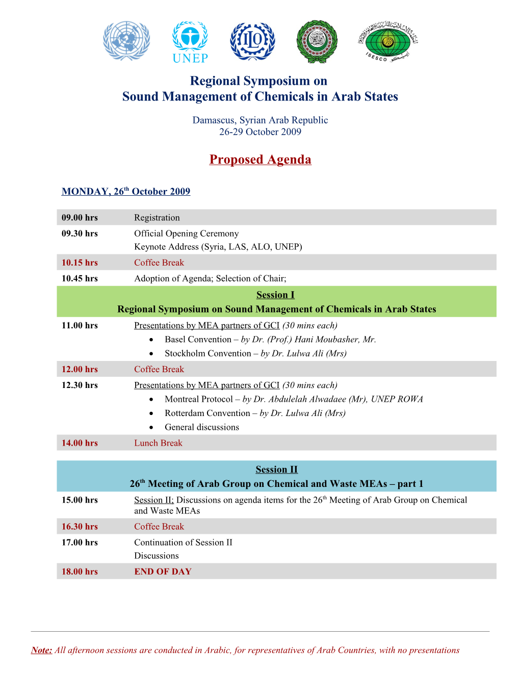 Regional Symposium On