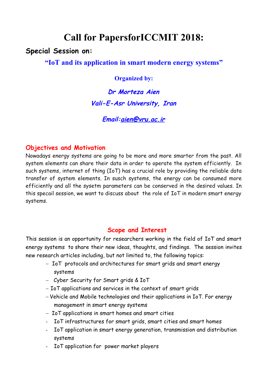 Iot and Its Application in Smart Modern Energy Systems