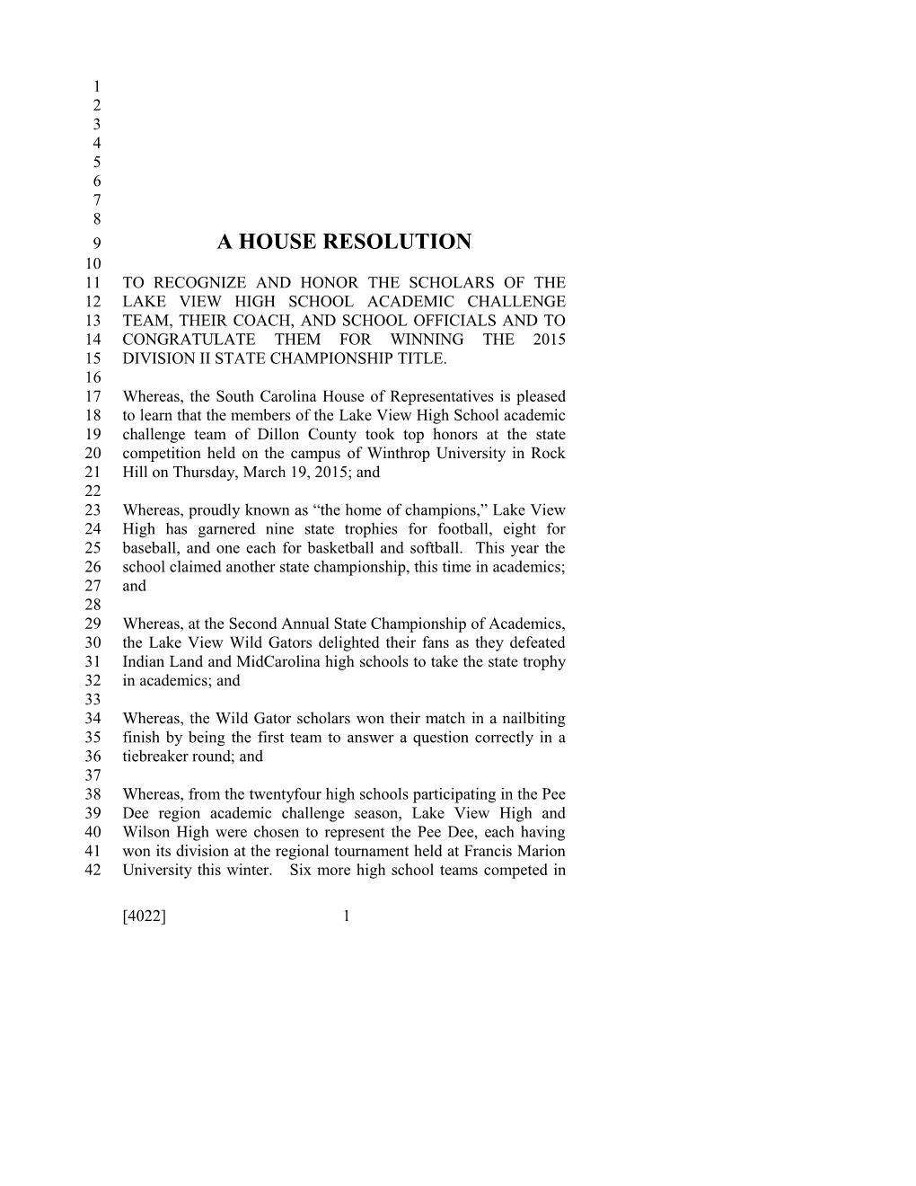 2015-2016 Bill 4022 Text of Previous Version (Apr. 21, 2015) - South Carolina Legislature Online