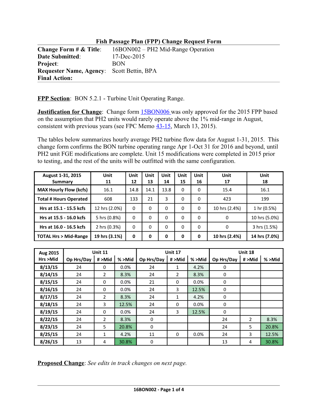 Draft FPP Change Form