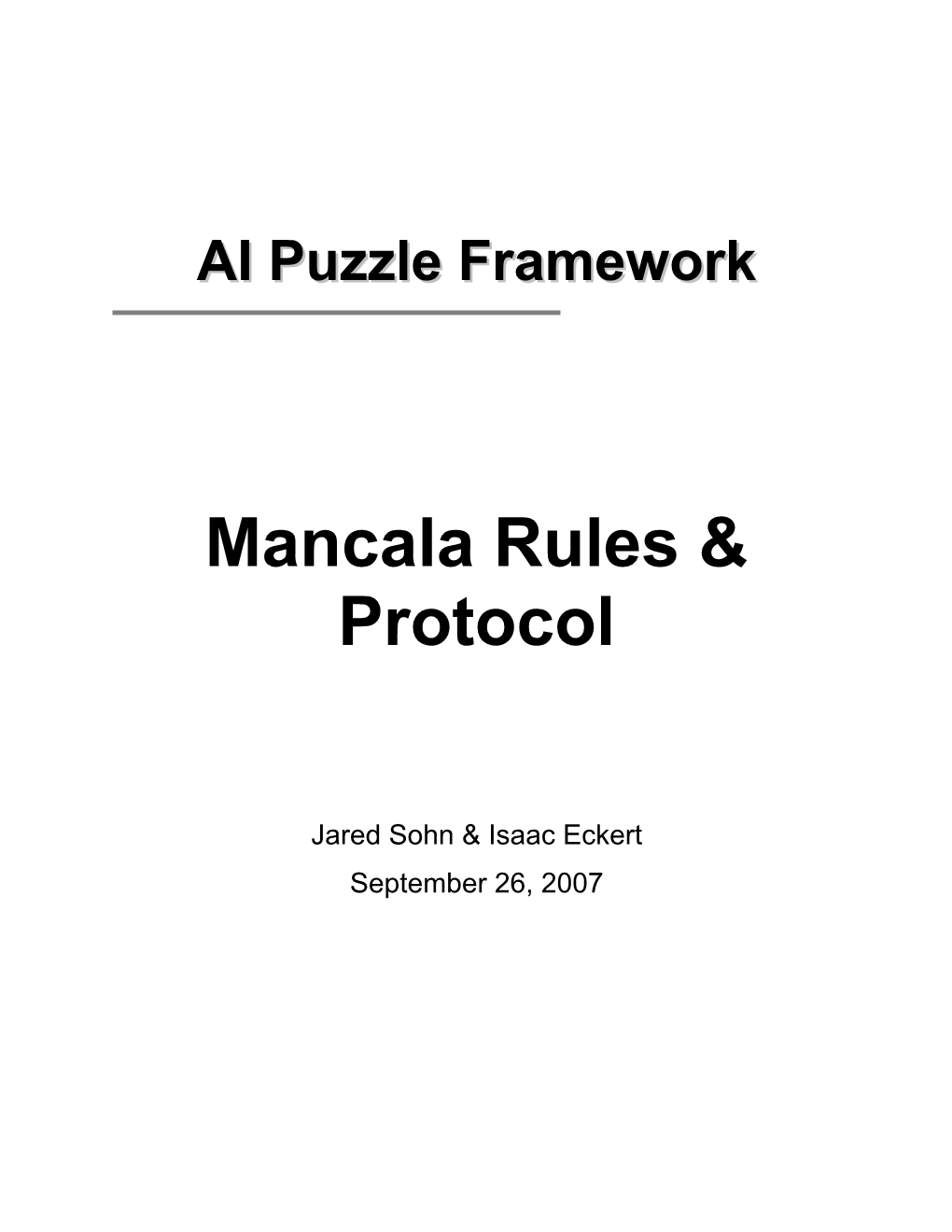 AI Puzzle Framework