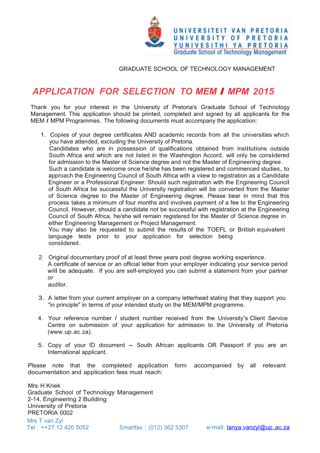 Application Forselection Tomemimpm2015