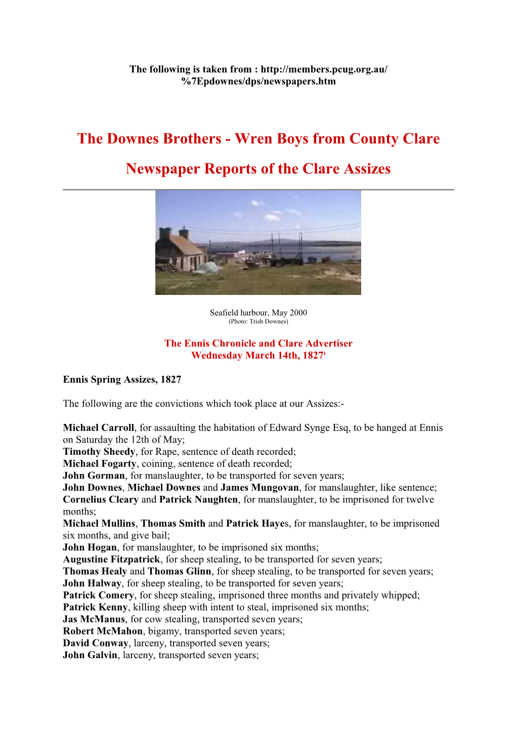The Downes Brothers - Wren Boys from County Clare