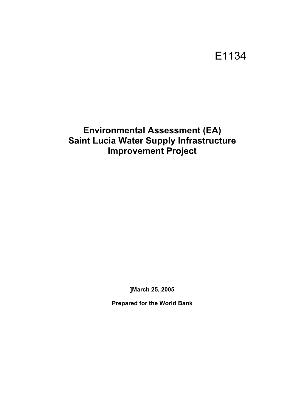 Environmental Assessment (EA)