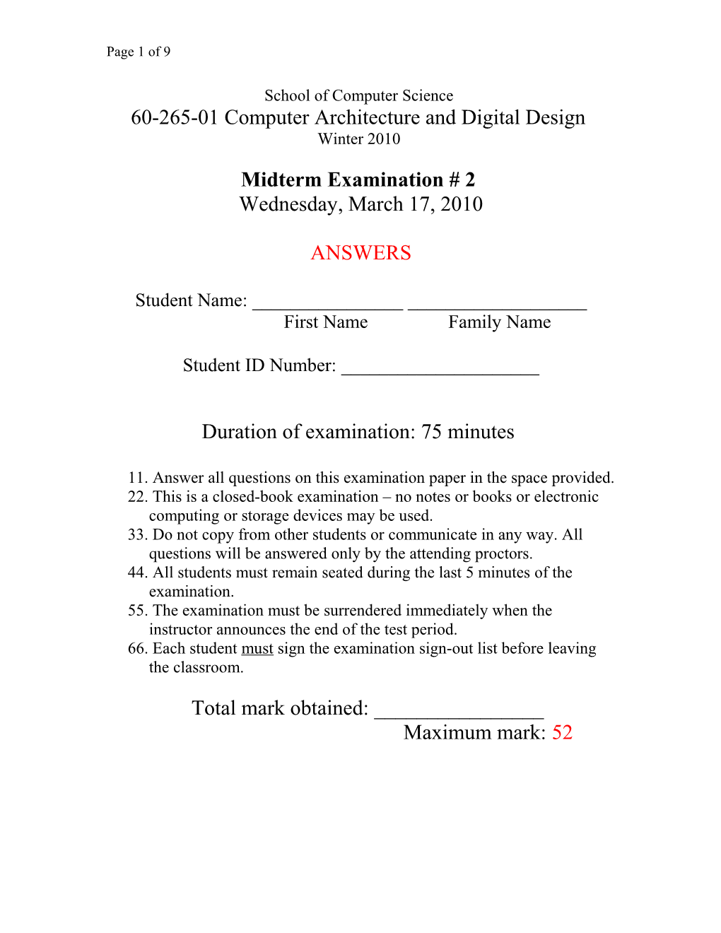 School of Computer Science s1