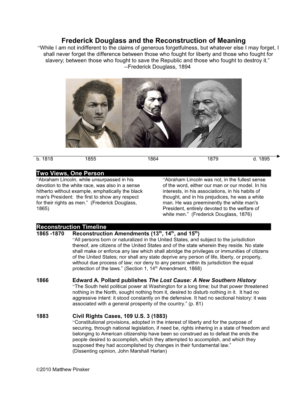 The Other Lincoln Douglass Debates