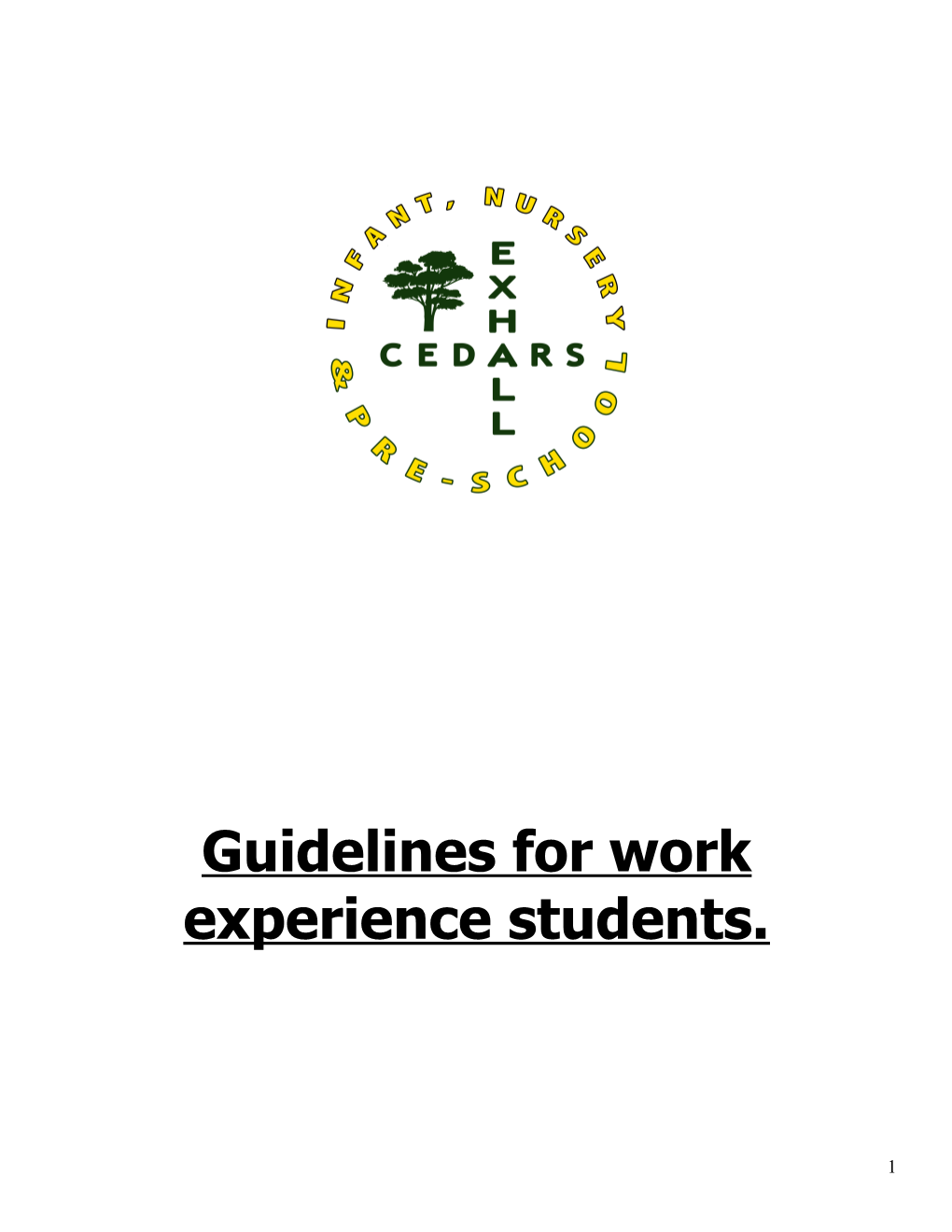 Guidelines for Students Working At