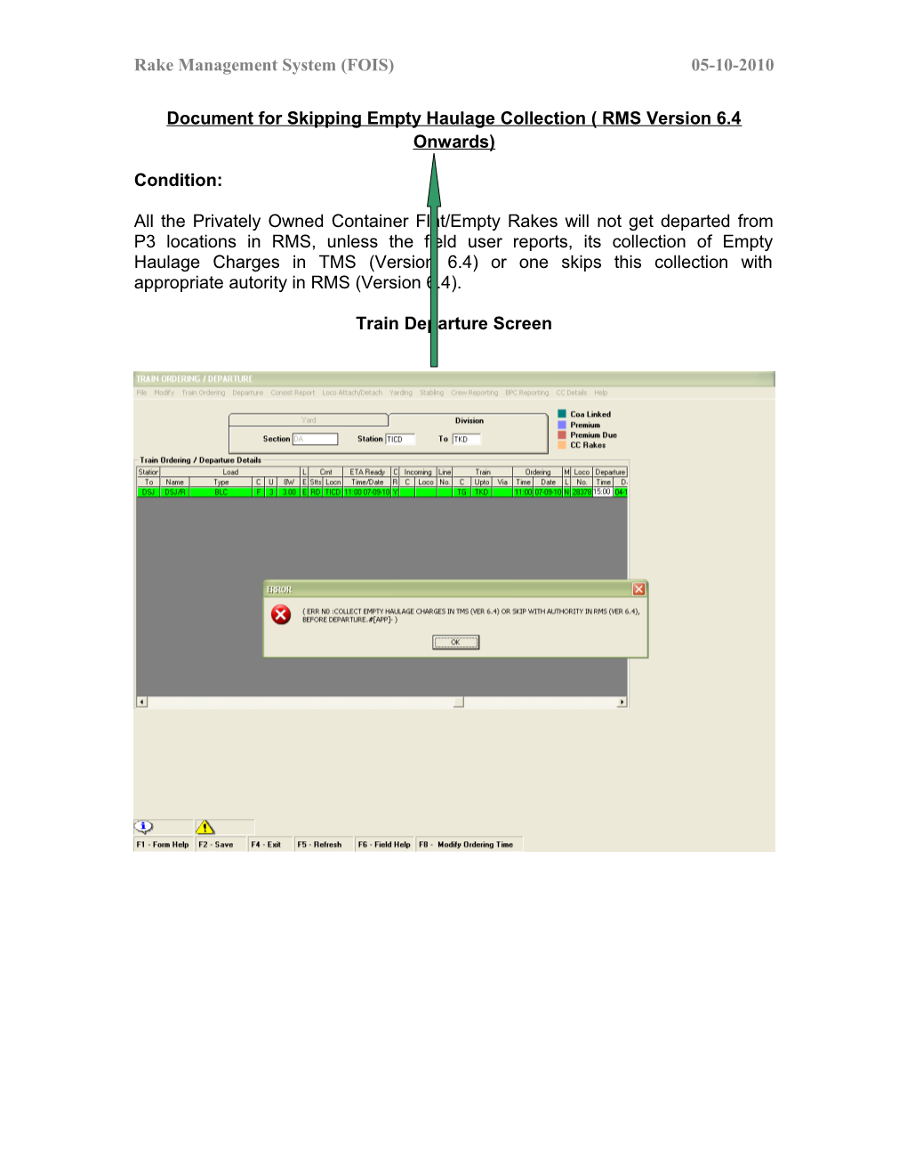 Document for Skipping Empty Haulage Collection in RMS Version 6