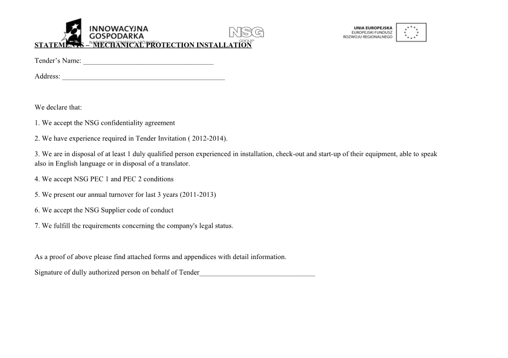 Statement Concerning Cooling Towers Tender s1