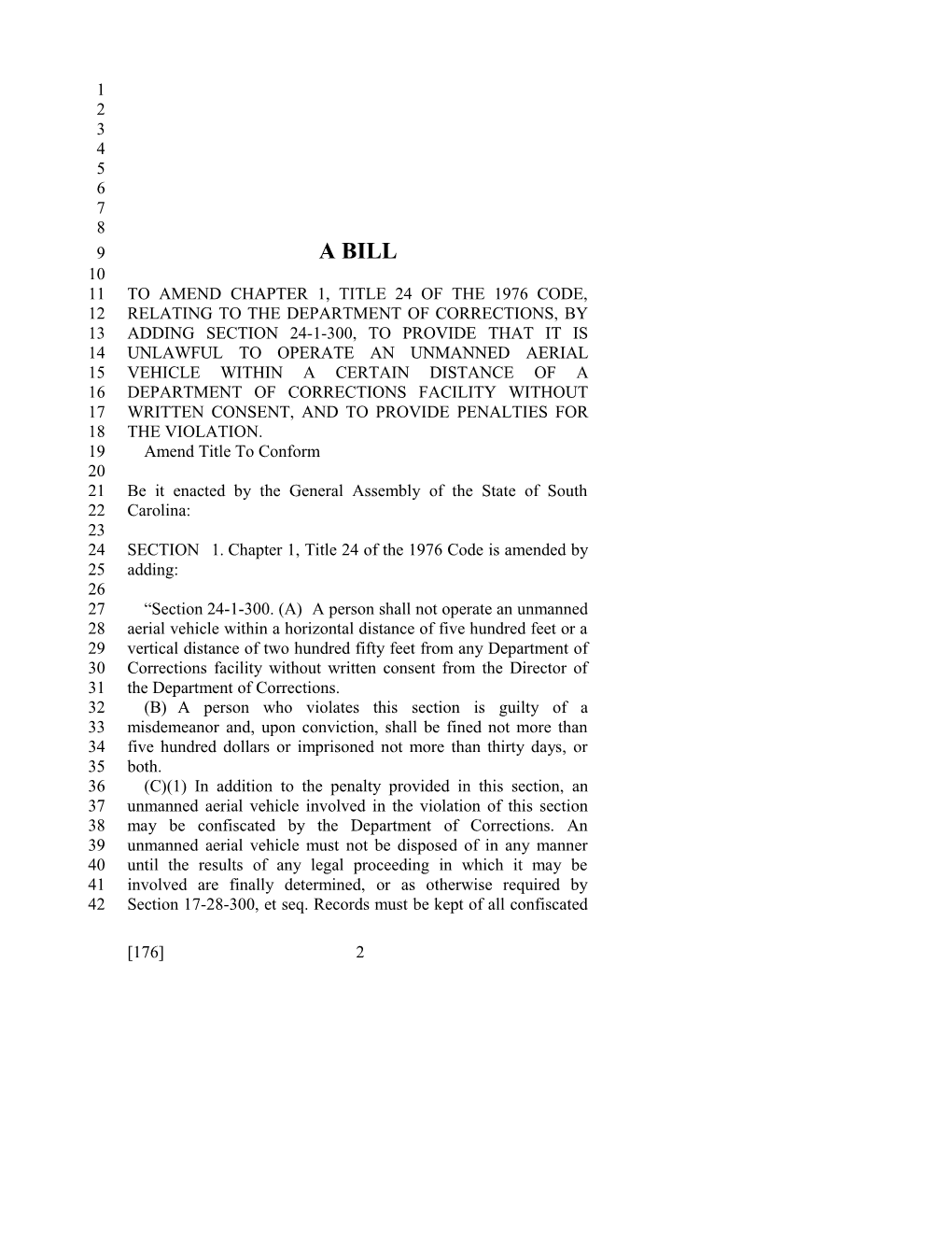 2017-2018 Bill 176 Text of Previous Version (Feb. 9, 2017) - South Carolina Legislature Online