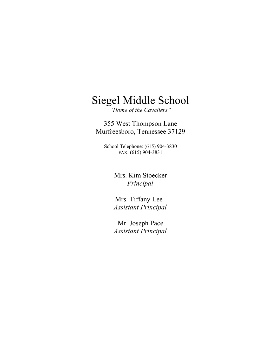 Siegel Middle School