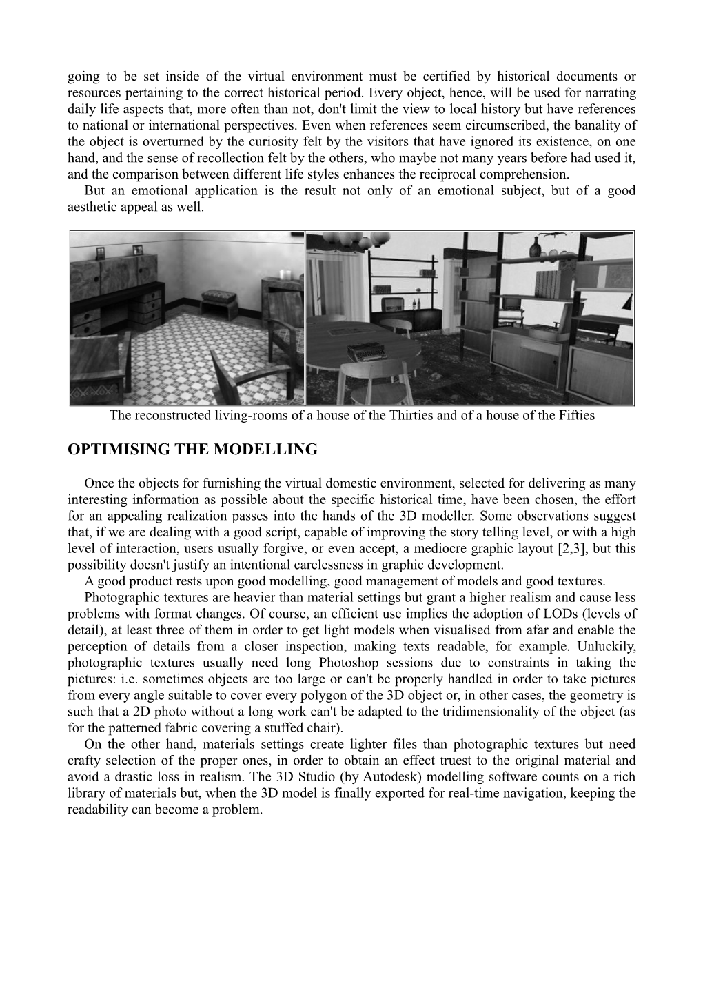 Virtual Domestic Environments and Historical Narration: a Methodological Hypothesis