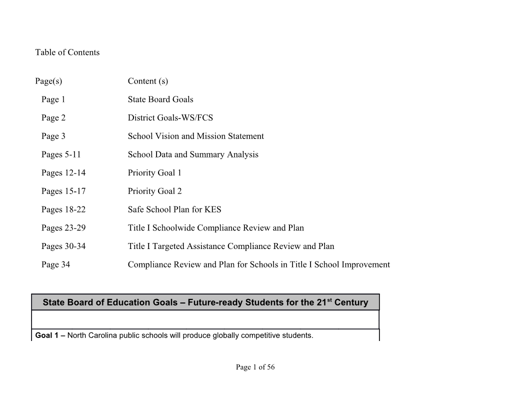 State Board of Education Goals Future-Ready Students for the 21St Century