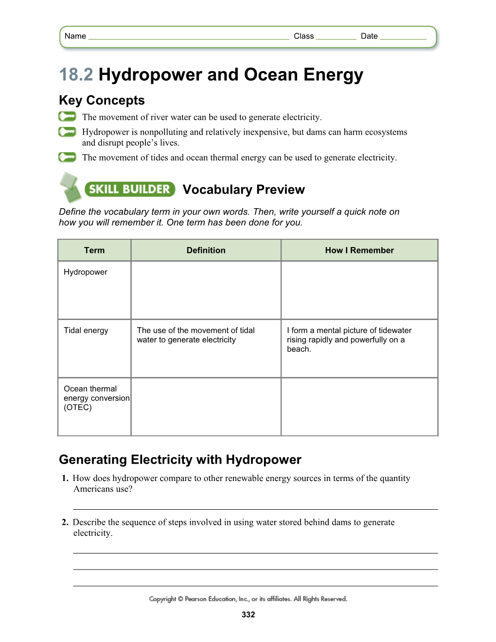 18.2 Hydropower and Ocean Energy
